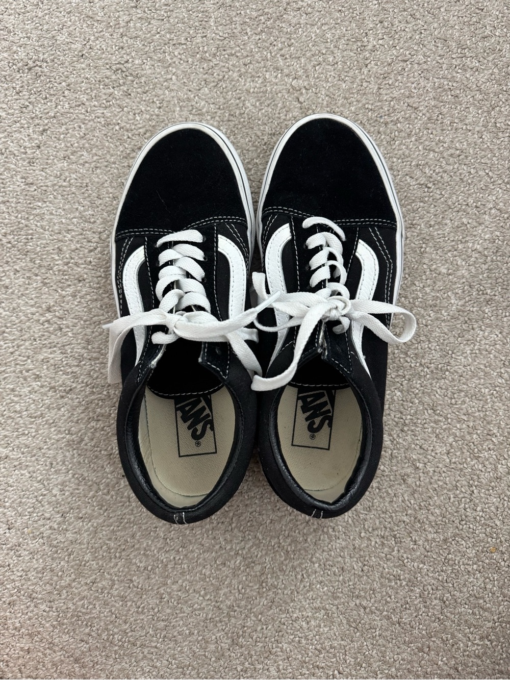 Vans Old Skool Skate Shoes in Black and White